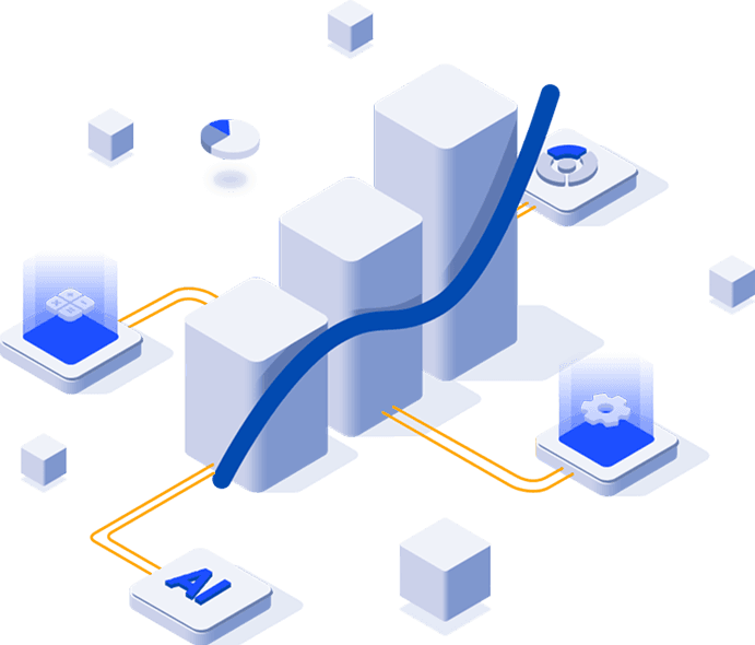 Business analytics platform illustration